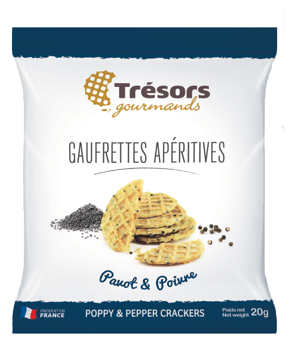 gaufrettes pavot poivre 20 g maping